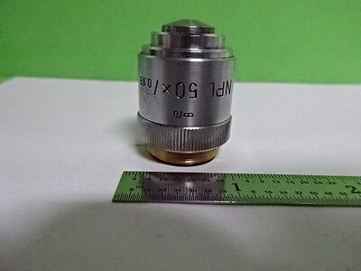 MICROSCOPE PART LEITZ GERMANY OBJECTIVE NPL 50X P POL POLARIZER OPTICS #4-DT-A-9