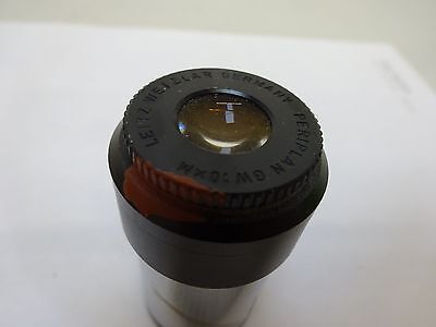 MICROSCOPE PART EYEPIECE OCULAR LEITZ GERMANY GW 10X OPTICS AS IS BIN#J6-B-15