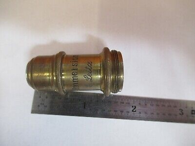 ANTIQUE BRASS ERNST LEITZ 2mm OBJECTIVE MICROSCOPE PART AS PICTURED &7B-B-15