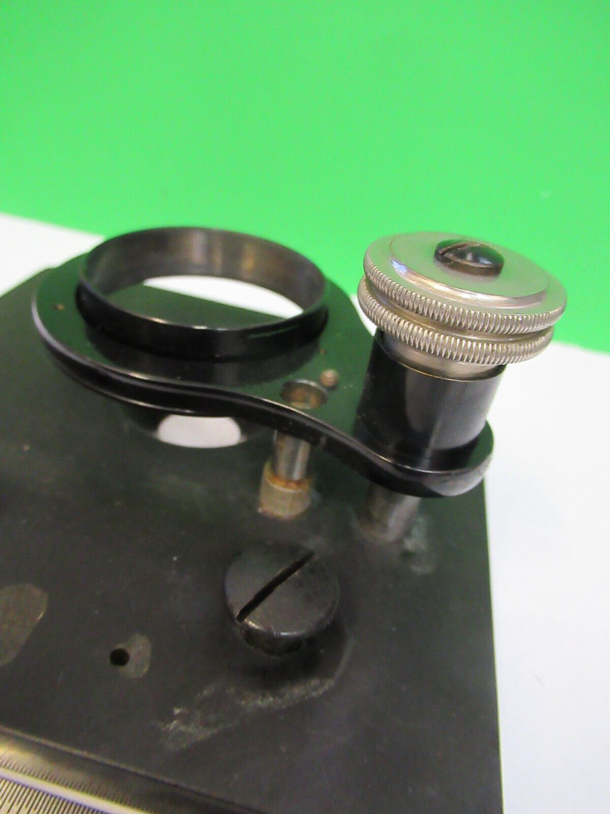 SPENCER VINTAGE STAGE TABLE ANTIQUE MICROSCOPE PART AS PICTURED &R6-A-116