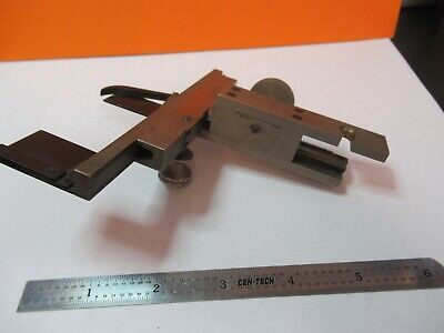 ANTIQUE ERNST LEITZ STAGE CLIPS MICROMETER XY MICROSCOPE AS PICTURED &7B-B-66