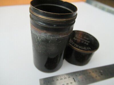 ANTIQUE R. WINKEL EMPTY BRASS APO OBJECTIVE CAN MICROSCOPE PART AS PIC &F2-A-108