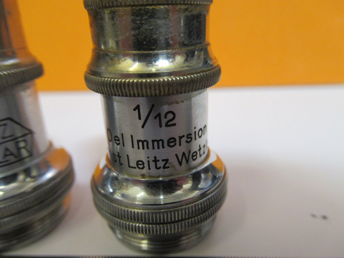 LOT ANTIQUE ERNST LEITZ GERMANY OBJECTIVE MICROSCOPE PART AS PICTURED Y2-A-22