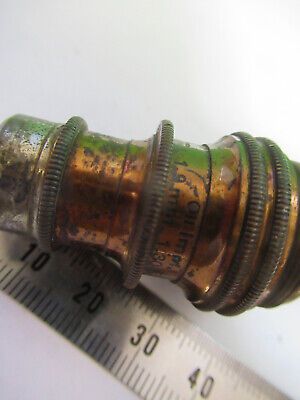 ANTIQUE BRASS BAUSCH LOMB OBJECTIVE MICROSCOPE PART OPTICS AS PICTURED &z9-a-111