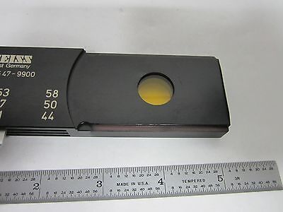 MICROSCOPE OPTICAL SLIDE FILTER ZEISS GERMANY 472547-9900 OPTICS BIN#N5-20