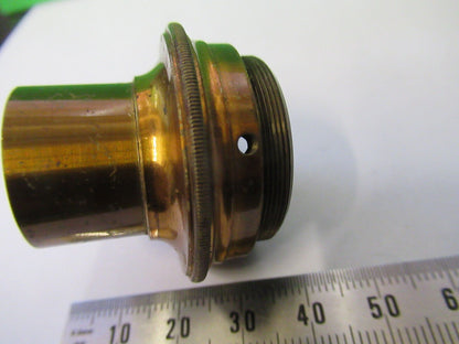 ANTIQUE BRASS EYEPIECE HOLDER UNKNOWN MICROSCOPE PART AS PICTURED Z4-B-72