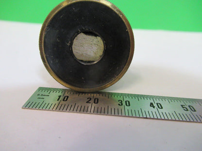 ANTIQUE BRASS POLARIZER POL PIECE UK ENGLAND MICROSCOPE PART AS PICTURED P2-B-88