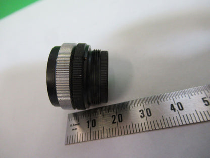 UNITRON JAPAN OBJECTIVE 0.5X + IRIS   LENS MICROSCOPE PART AS PICTURED Q7-A-44