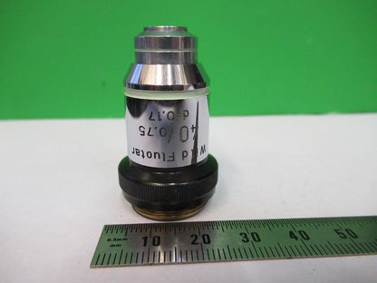 WILD HEERBRUGG SWISS FLUOTAR OBJECTIVE 40X MICROSCOPE PART AS PICTURED W4-B-17