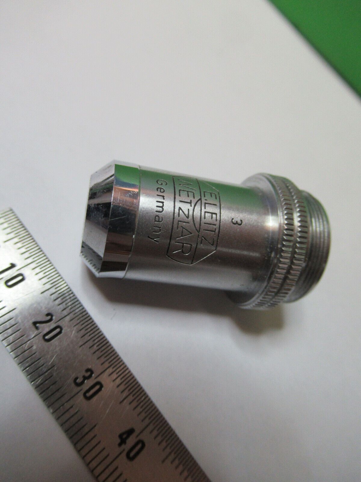 LEITZ WETZLAR OBJECTIVE 10X /170 OPTICS MICROSCOPE  PART AS PICTURED #R7-B-88