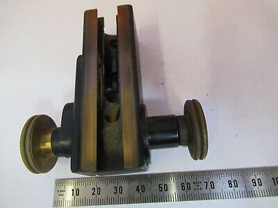 ANTIQUE BAUSCH LOMB BRASS STAGE 1,800's  MICROSCOPE PART AS PICTURED &P8-A-57