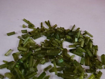 ROUGH TOURMALINE GREEN MINERAL CRYSTAL JEWELRY INDIA 50 GRAM LOT AS IS #14-A-05