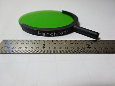 MICROSCOPE PART LEITZ GERMANY GREEN PANCHROM FILTER OPTICS AS IS B#AE-81