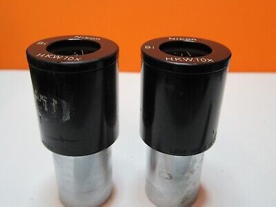 LOT 2 EA NIKON JAPAN HKW10X Bi EYEPIECE OPTICS MICROSCOPE AS PICTURED &FT-5-15