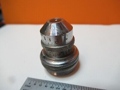 ANTIQUE LEITZ GERMANY POL OBJECTIVE 3 P MICROSCOPE OPTICS PART AS PIC &16-B-10