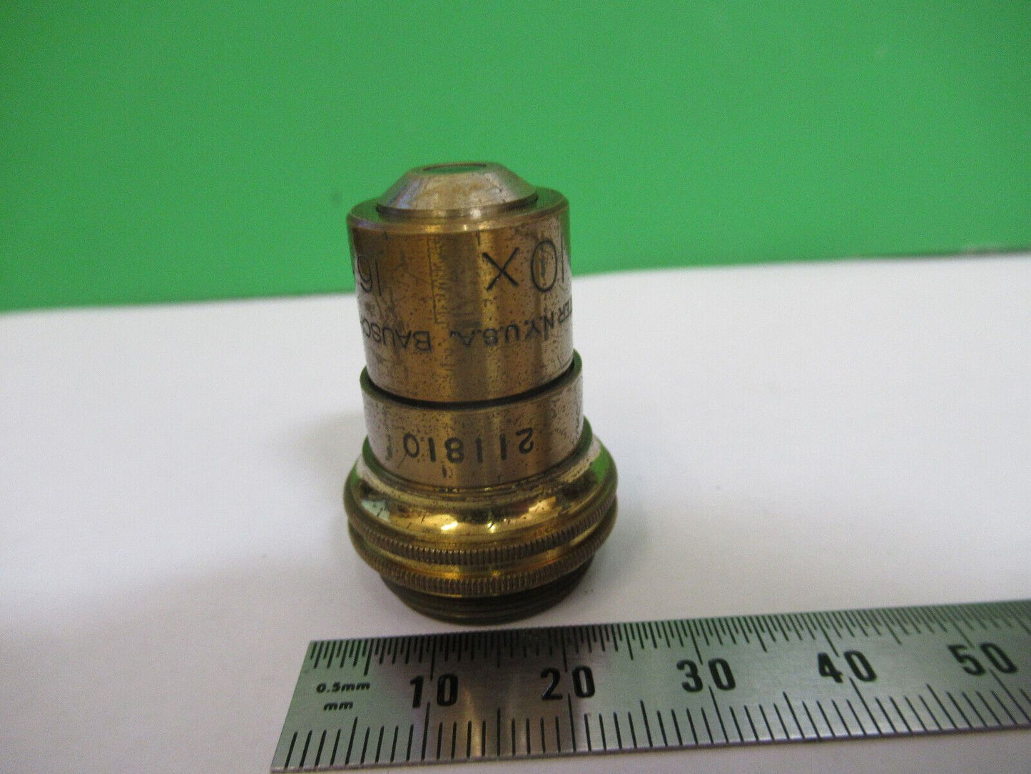 ANTIQUE BAUSCH LOMB  OBJECTIVE 10X OPTICS MICROSCOPE PART AS PICTURED &Z7-A-07