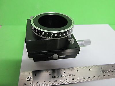 OPTICAL KARL LAMBRECHT POLARIZER PRISM ROTABLE MICROMETER AS IS OPTICS BIN#65-05