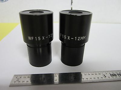 MICROSCOPE WF 15X EYEPIECES 12 mm AO BAUSCH OPTICS AS IS BIN#G9-04