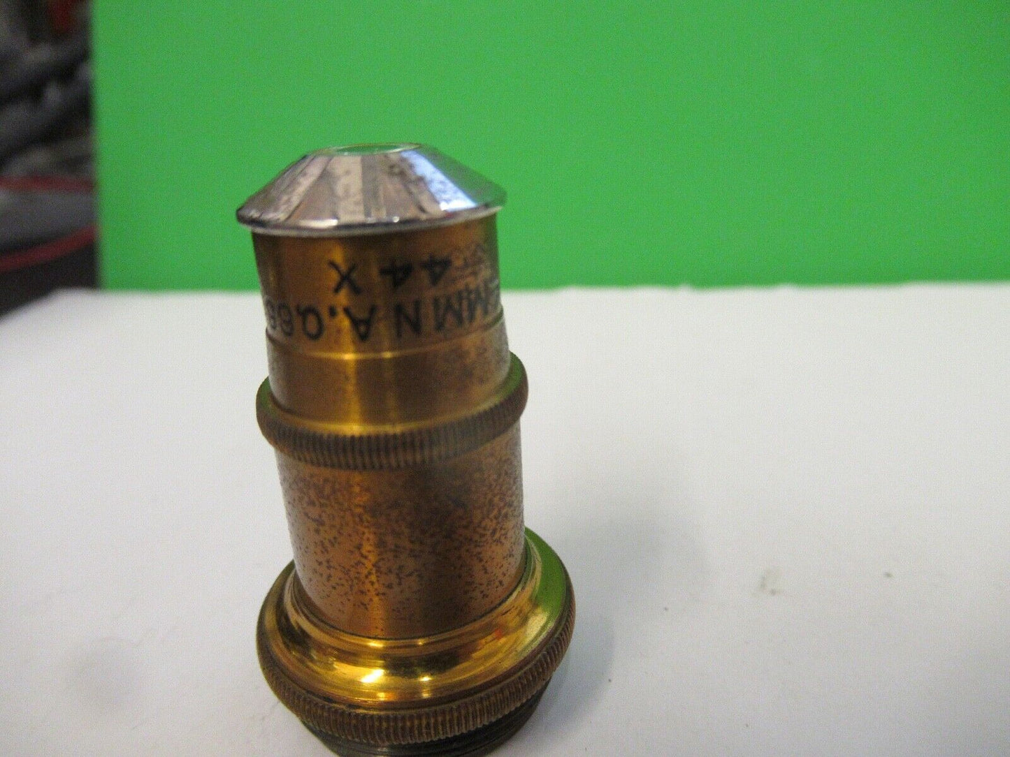 ANTIQUE SPENCER BUFFALO BRASS OBJECTIVE 44X MICROSCOPE PART AS PICTURED &80-A-15