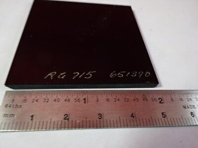 OPTICAL GLASS SQUARE DARK FILTER OPTICS AS IS #91-26