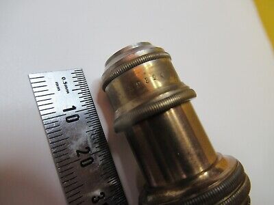 ANTIQUE BRASS OBJECTIVE ZEISS 39394 OPTICS MICROSCOPE as pictured &14-C-07