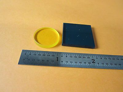 OPTICAL LOT 2 EA FILTERS LASER OPTICS BIN#D3-25