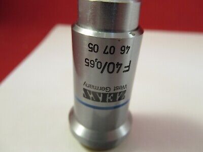 ZEISS GERMANY OBJECTIVE F 40X 460705 MICROSCOPE PART AS PICTURED &96-A-18