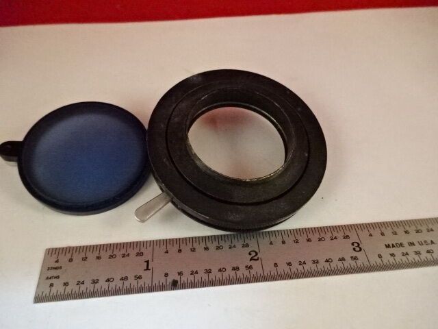 MICROSCOPE PART ZEISS GERMANY DIAPHRAGM IRIS + FILTER OPTICS  #M2-B-53