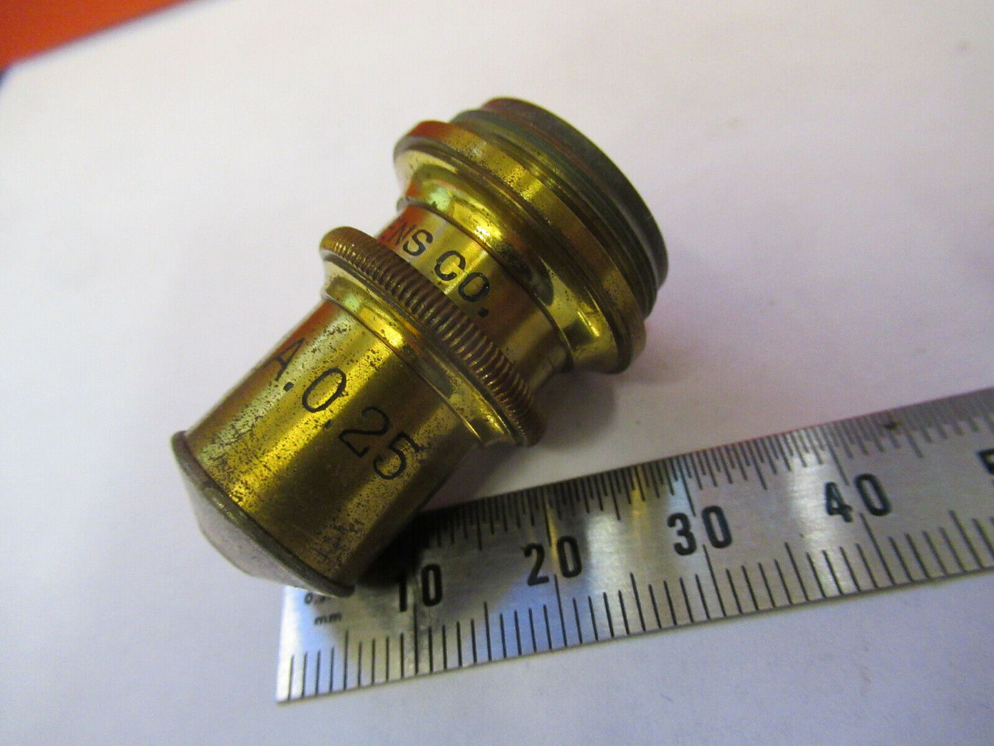 ANTIQUE SPENCER BRASS OBJECTIVE 16mm OPTICS MICROSCOPE PART AS PICTURED &B3-B-61