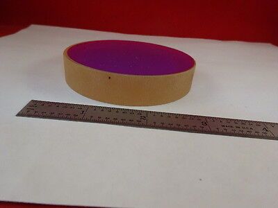 OPTICAL ZERODUR COATED FLAT ZYGO 1/10 WAVE 3" DIAMETER LASER OPTICS AS IS #80-11