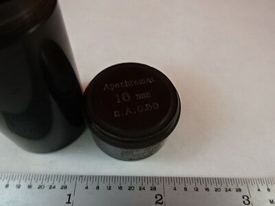 EMPTY ANTIQUE BRASS MICROSCOPE OBJECTIVE CONTAINER CARL ZEISS JENA AS IS N5-A-19