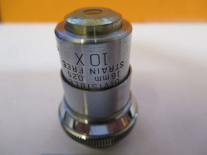 BAUSCH LOMB POL OPTICS OBJECTIVE 10X LENS MICROSCOPE PART AS PICTURED &27-A-39