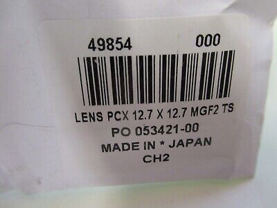 OPTICAL EDMUND OPTICS LENS PCX 12.7x12.7 MgF2 LASER OPTICS AS PICTURED &80-A-27