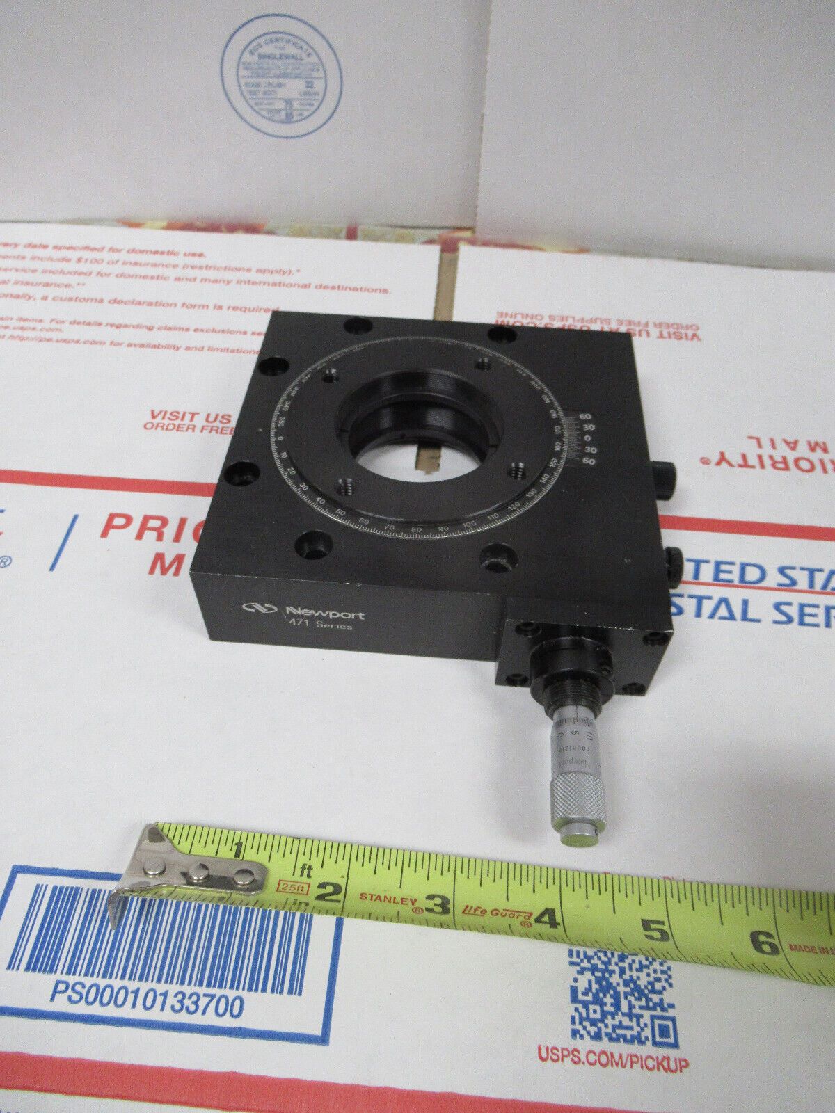 OPTICAL NEWPORT 471 ROTABLE STAGE MICROMETER LASER OPTICS AS PICTURED &W7-B-39