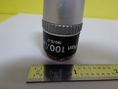 MICROSCOPE OPTICAL PART NIKON JAPAN OBJECTIVE PLAN 100X OPTICS AS IS BIN#X7-15