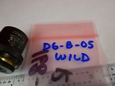 MICROSCOPE PART WILD SWISS OBJECTIVE LENS 4X OPTICS AS IS #D6-B-05