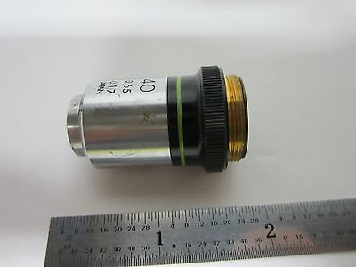 MICROSCOPE OPTICAL PART OBJECTIVE OLYMPUS JAPAN 40X OPTICS BIN#E2-08