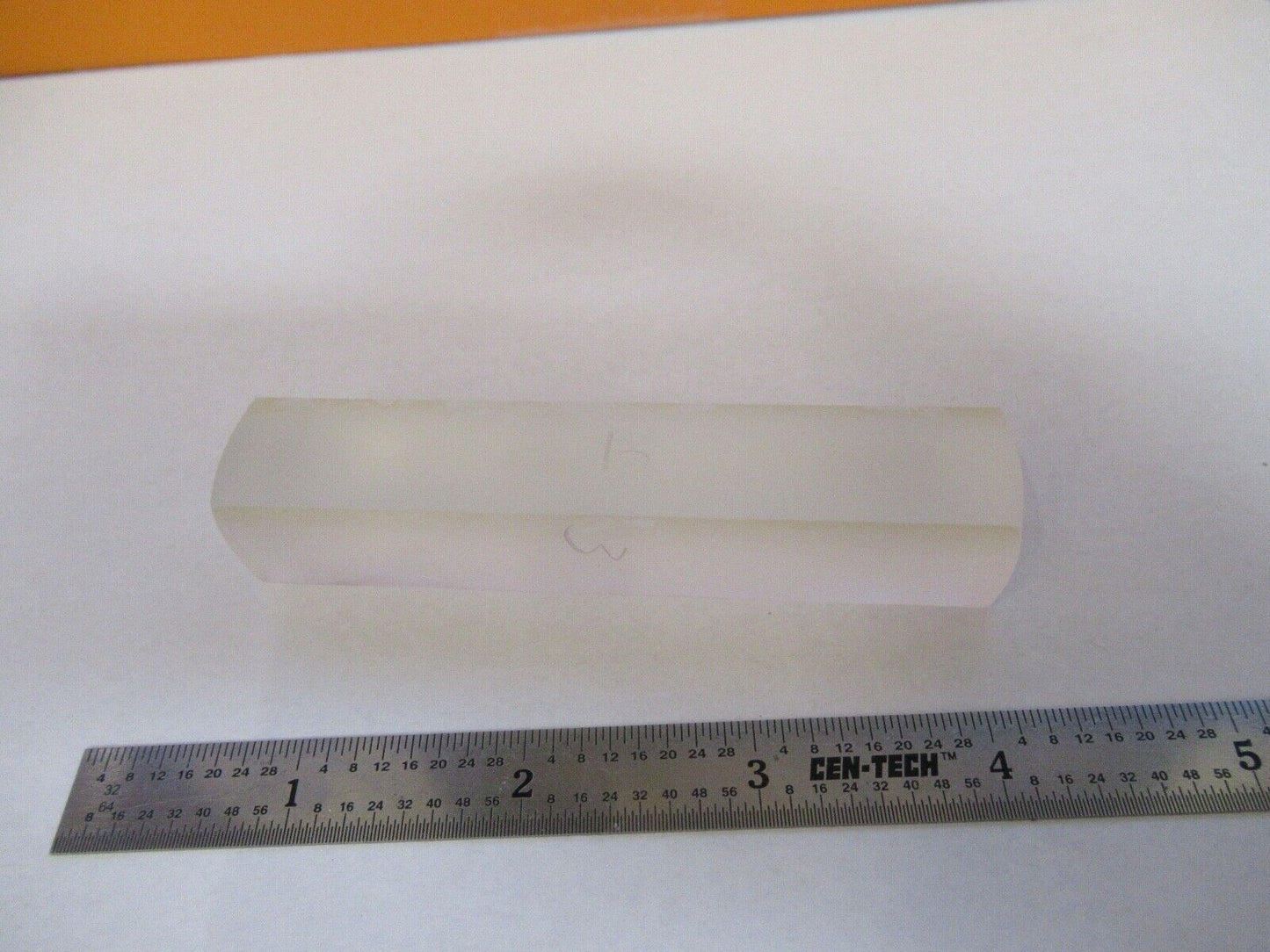 OPTICAL LONG BI CONVEX BAR GLASS LENS RARE LASER OPTICS AS PICTURED &27-A-56