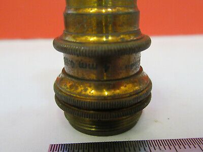 ANTIQUE BRASS BAUSCH LOMB OBJECTIVE  MICROSCOPE PART AS PICTURED F6-B-111