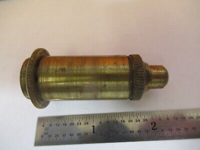 ANTIQUE JAPAN RARE BRASS OBJECTIVE UNKNOWN MICROSCOPE PART AS PICTURED &7B-B-41