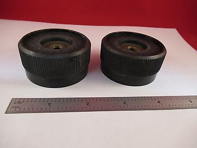 AS PICTURED PAIR MICROSCOPE PART KNOBS ZEISS GERMANY OPTICS BIN#F7-03