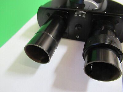 ERNST LEITZ GERMANY BINOCULAR HEAD OPTICS MICROSCOPE PART AS PICTURED &3-C-21