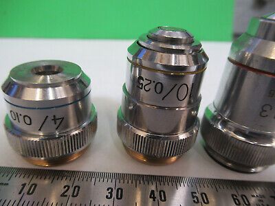 ASSORTED OBJECTIVES LENSES OPTICS LOT MICROSCOPE PART AS PICTURED Z1-A-60