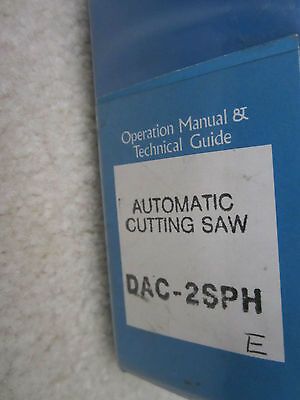 ORIGINAL MANUAL DISCO AUTOMATIC CUTTING SAW DAC-2SPH