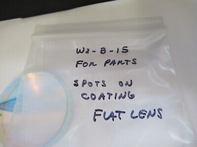 FOR PARTS OPTICAL COATED LENS [coating damaged] OPTICS AS PICTURED &W2-B-15