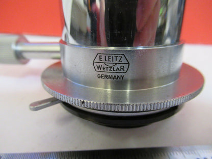 LEITZ WETZLAR GERMANY CONDENSER + IRIS  MICROSCOPE PART AS PICTURED &P8-A-93