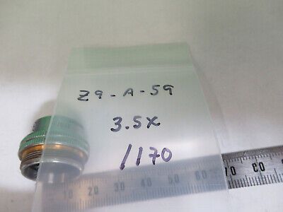 LEITZ WETZLAR OBJECTIVE 3.5X /170 OPTICS MICROSCOPE PART AS PICTURED #Z9-A-59