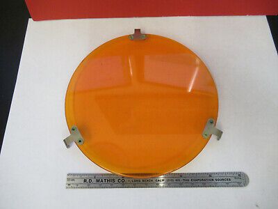 OPTICAL HUGE PLASTIC FILTER ORANGE PLATE OPTICS AS PICTURED &A7-B-28