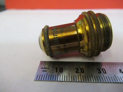 ANTIQUE BRASS BAUSCH LOMB OBJECTIVE 16mm MICROSCOPE PART AS PICTURED #F6-B-90