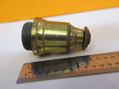 ANTIQUE BRASS UNKNOWN INCOMPLETE OBJECTIVE MICROSCOPE PART AS PICTURED &7B-B-27